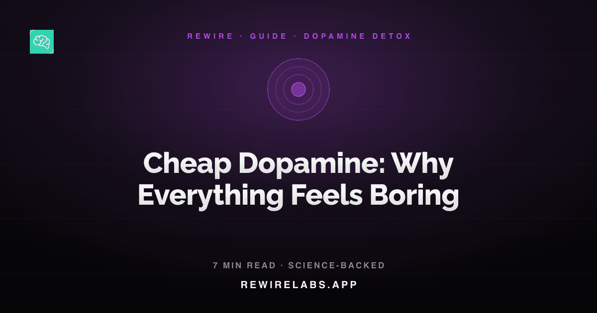 Cheap Dopamine: Why Everything Feels Boring (and the Fix), guide cover