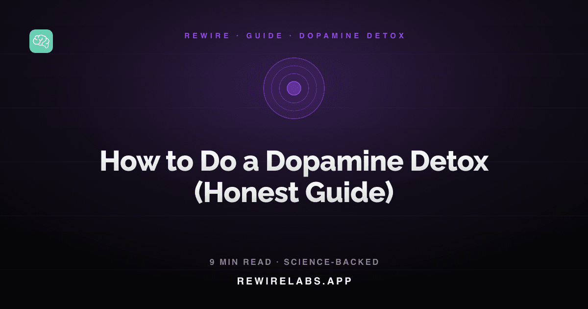 How to Do a Dopamine Detox (The Honest Guide), guide cover