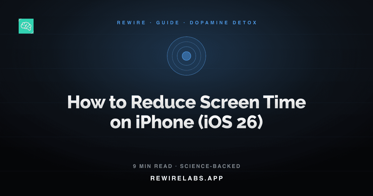 How to Reduce Screen Time on iPhone (the 2026 iOS Guide), guide cover
