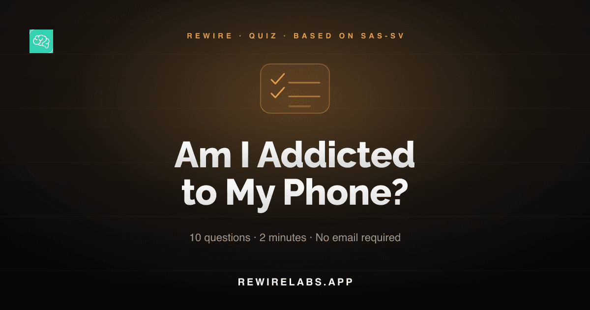 Am I Addicted to My Phone? Quiz cover
